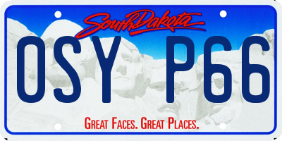 SD license plate 0SYP66