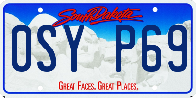 SD license plate 0SYP69
