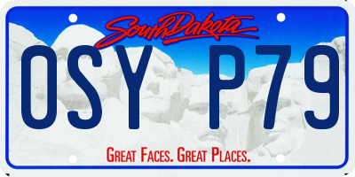 SD license plate 0SYP79