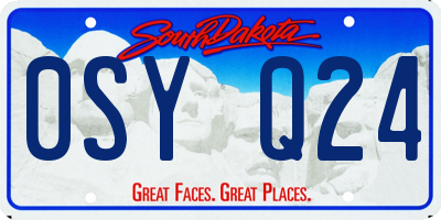 SD license plate 0SYQ24