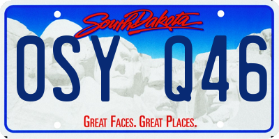 SD license plate 0SYQ46