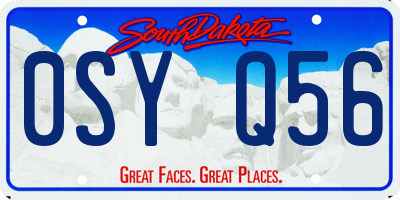 SD license plate 0SYQ56