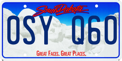 SD license plate 0SYQ60