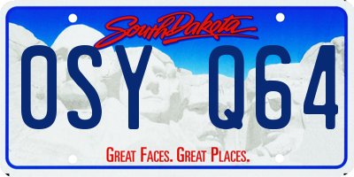 SD license plate 0SYQ64