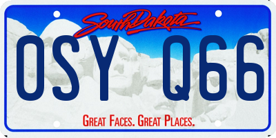 SD license plate 0SYQ66