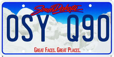 SD license plate 0SYQ90