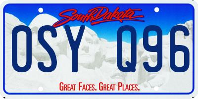 SD license plate 0SYQ96