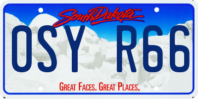 SD license plate 0SYR66
