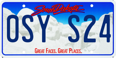 SD license plate 0SYS24