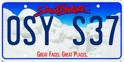 SD license plate 0SYS37