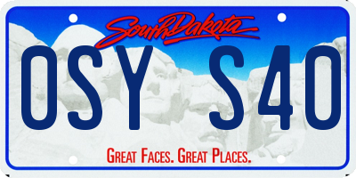 SD license plate 0SYS40