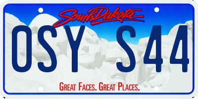 SD license plate 0SYS44