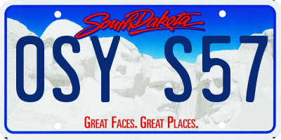 SD license plate 0SYS57