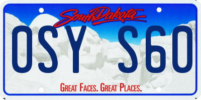 SD license plate 0SYS60