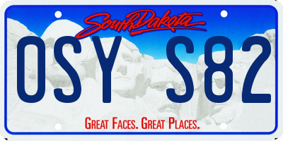SD license plate 0SYS82
