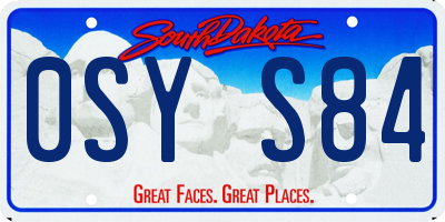 SD license plate 0SYS84