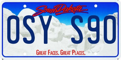SD license plate 0SYS90
