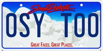 SD license plate 0SYT00