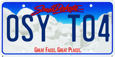 SD license plate 0SYT04