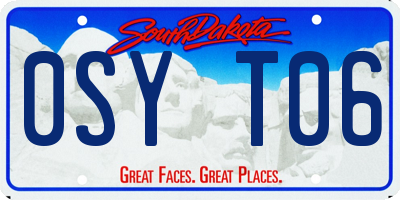 SD license plate 0SYT06