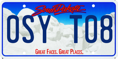 SD license plate 0SYT08