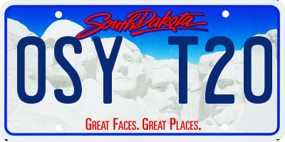 SD license plate 0SYT20