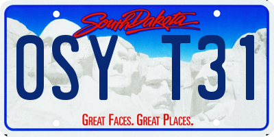 SD license plate 0SYT31