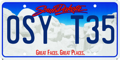 SD license plate 0SYT35