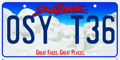 SD license plate 0SYT36