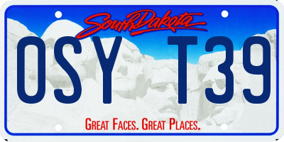 SD license plate 0SYT39