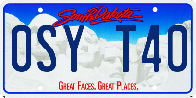 SD license plate 0SYT40