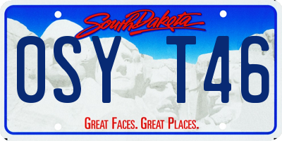 SD license plate 0SYT46