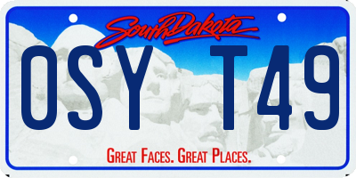 SD license plate 0SYT49