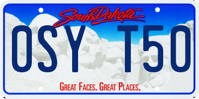 SD license plate 0SYT50