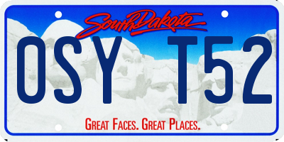 SD license plate 0SYT52