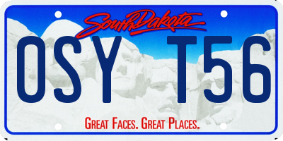 SD license plate 0SYT56