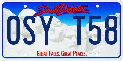 SD license plate 0SYT58