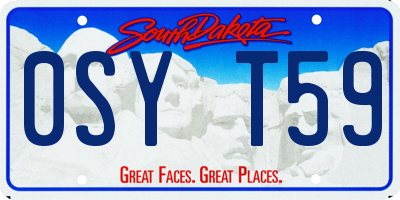 SD license plate 0SYT59