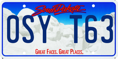 SD license plate 0SYT63