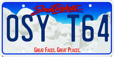 SD license plate 0SYT64