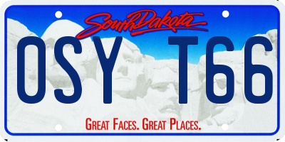 SD license plate 0SYT66