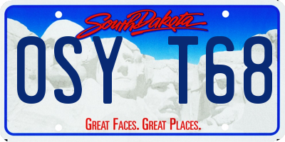 SD license plate 0SYT68