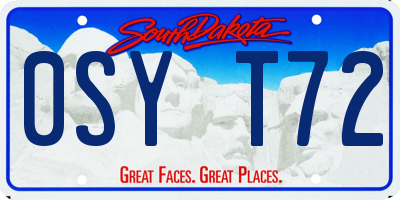 SD license plate 0SYT72
