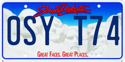 SD license plate 0SYT74