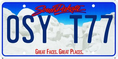SD license plate 0SYT77