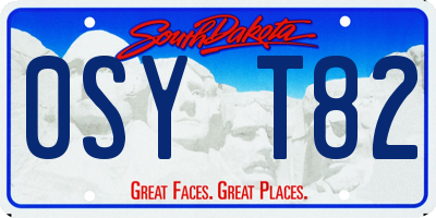 SD license plate 0SYT82