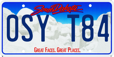 SD license plate 0SYT84