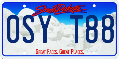 SD license plate 0SYT88