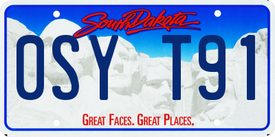 SD license plate 0SYT91