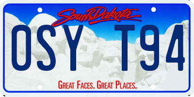 SD license plate 0SYT94